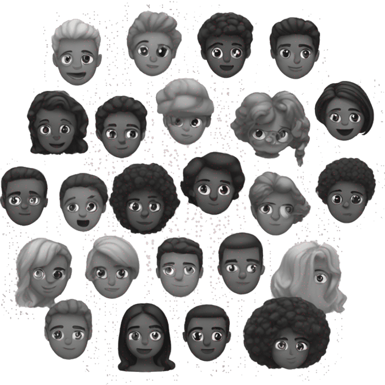 Black and white world emoji