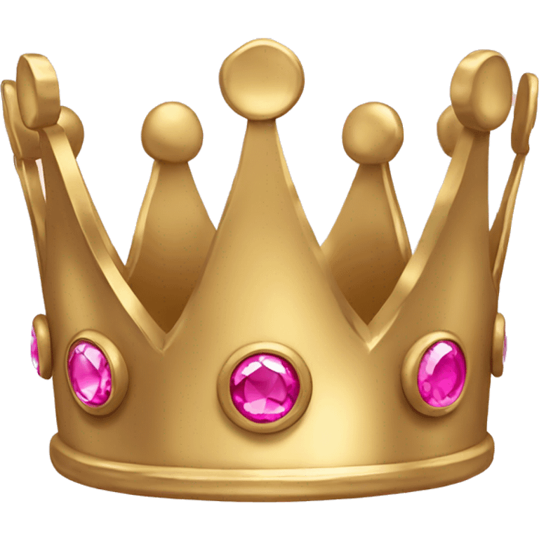 A king’s gold crown with pink jewels emoji