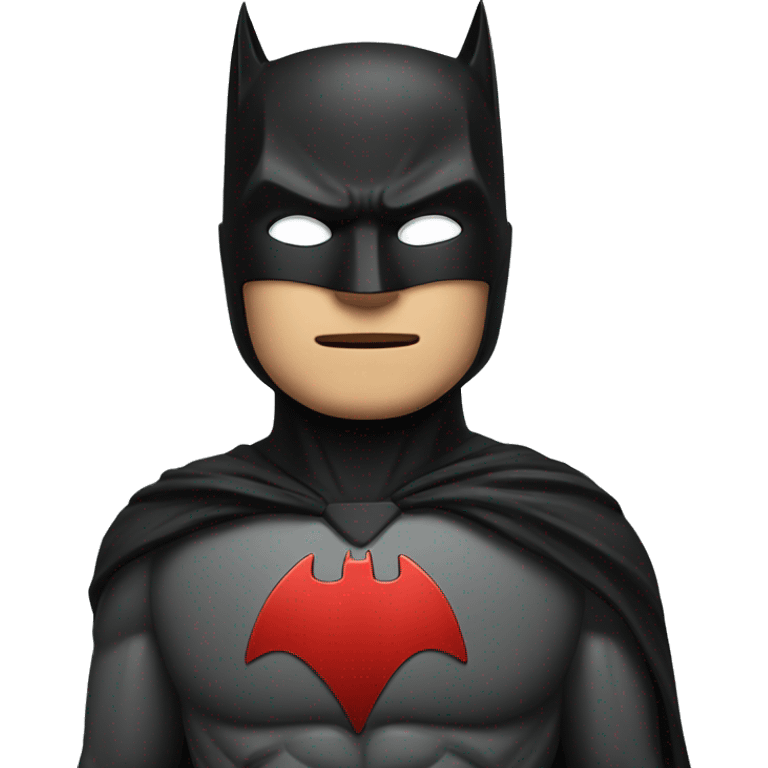 Batman with a red cat emoji