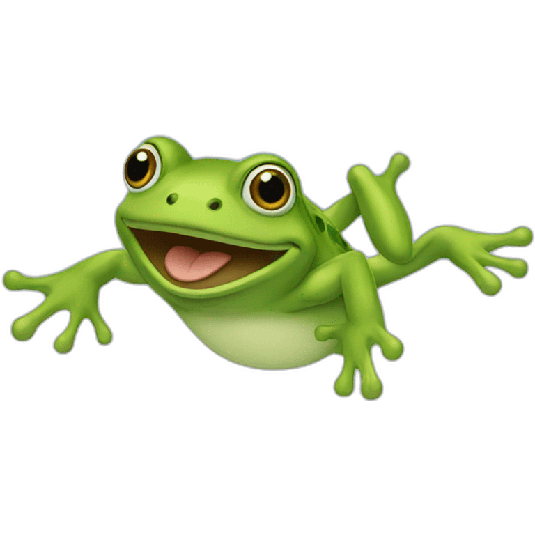 frog flying in the sky emoji