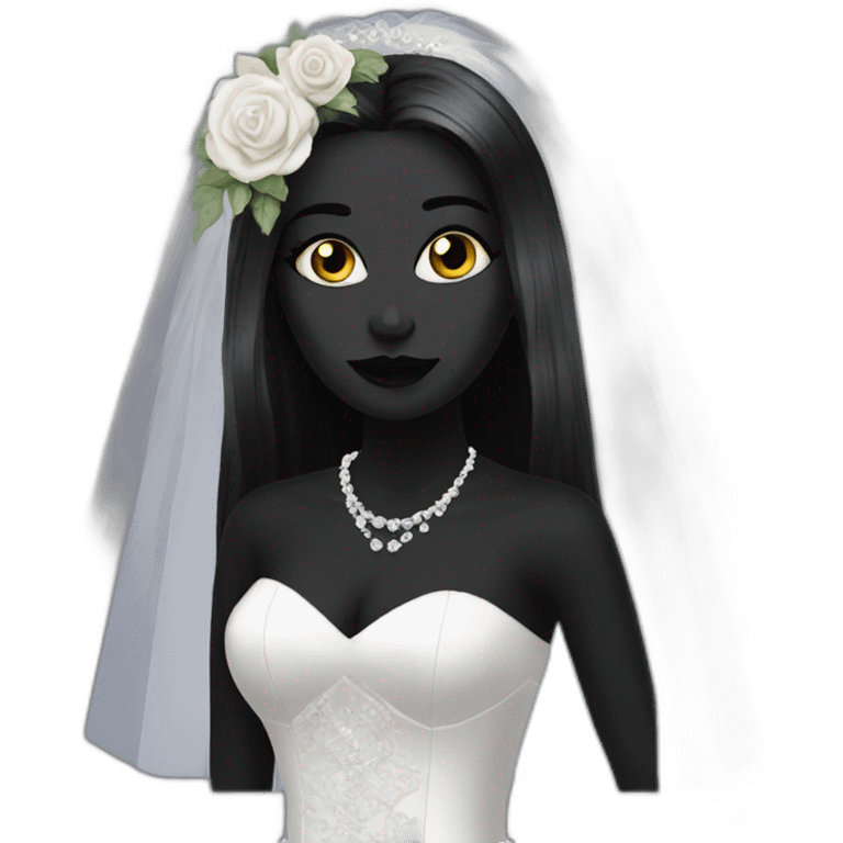 goth bride emoji