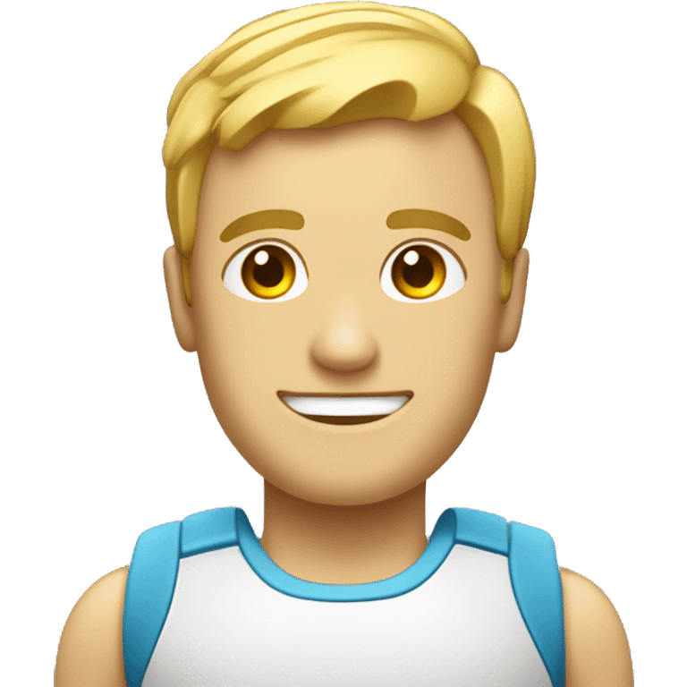 persona con un pie robótico haciendo gimnasia artística  emoji