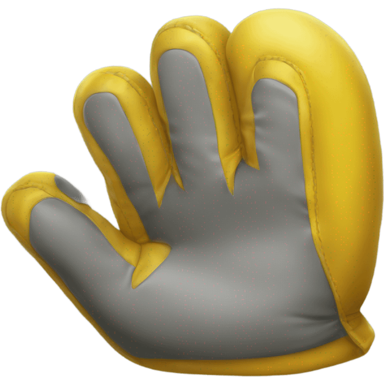 Large yellow gloves emoji