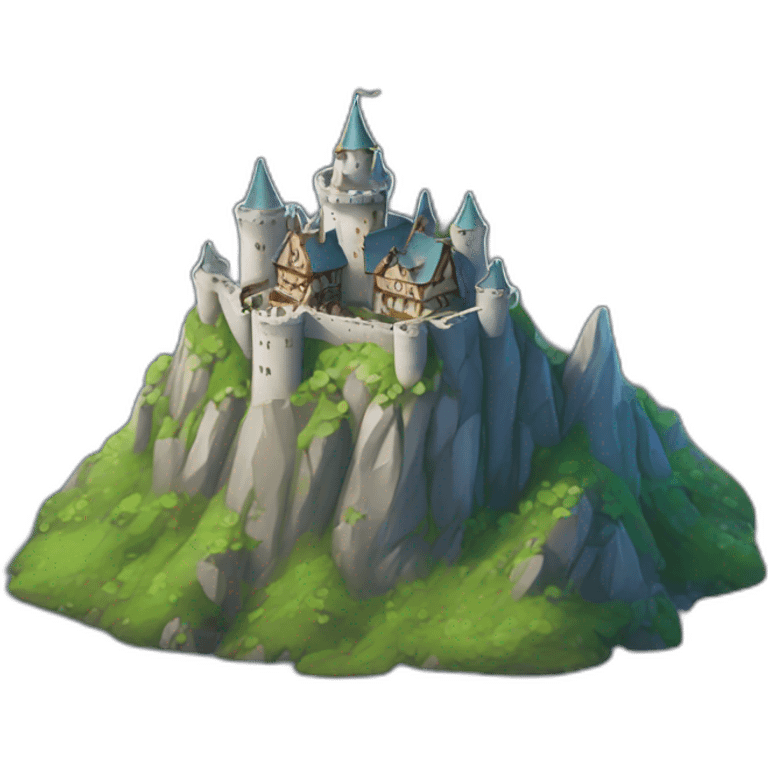 elvish mountain castle emoji