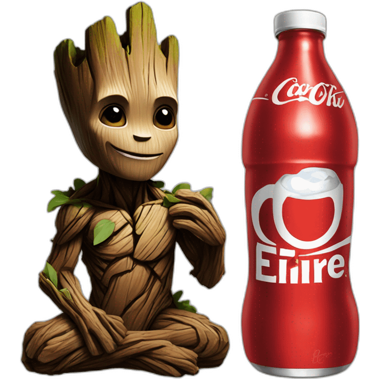 Groot drink Coke emoji