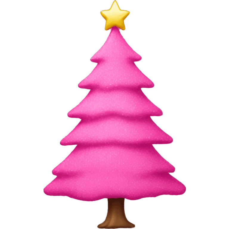 Pink Christmas tree emoji