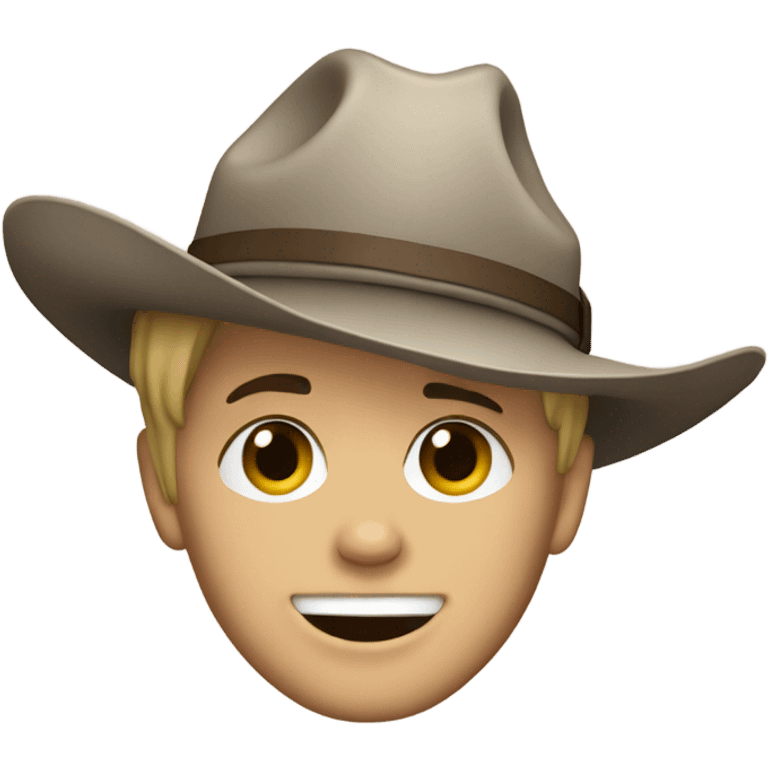 Justin bieber with a cowboy hat  emoji