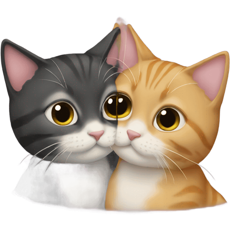 2 cats kissed emoji