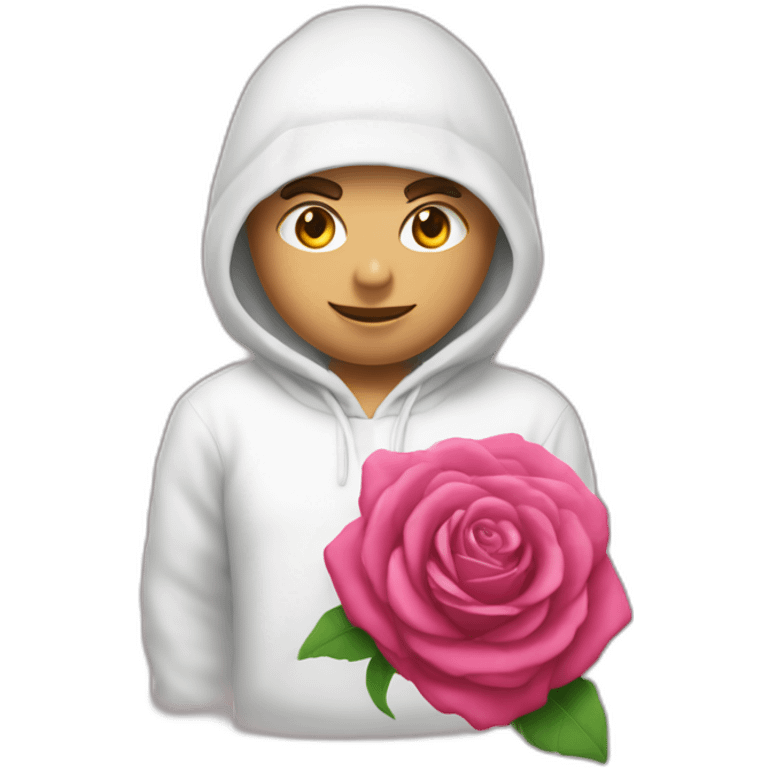 En blanc, avec un T-shirt rose d’Algérie emoji