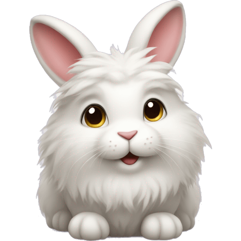 Cute fluffy rabbit emoji