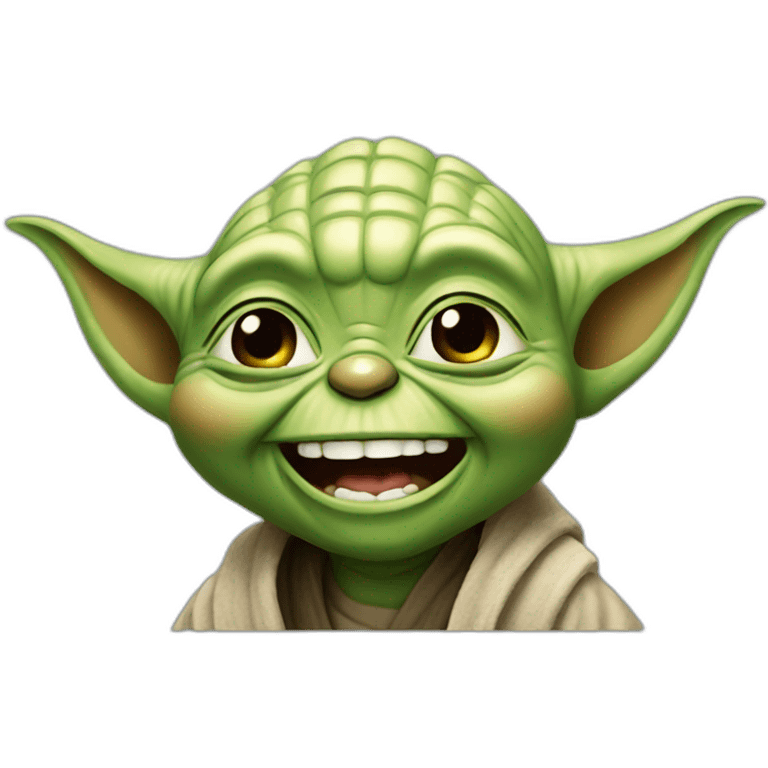 yoda laughing emoji