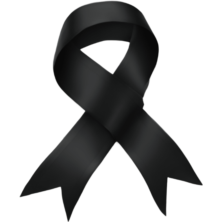 Create a black ribbon for memorial purposes. emoji