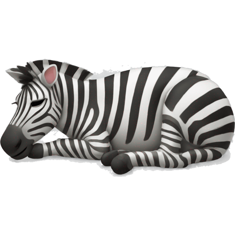 sleeping zebra emoji