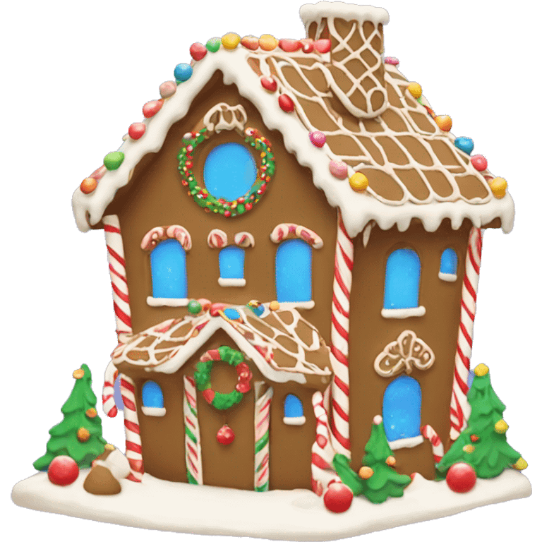 vanilla aesthetic christmas gingerbread house emoji