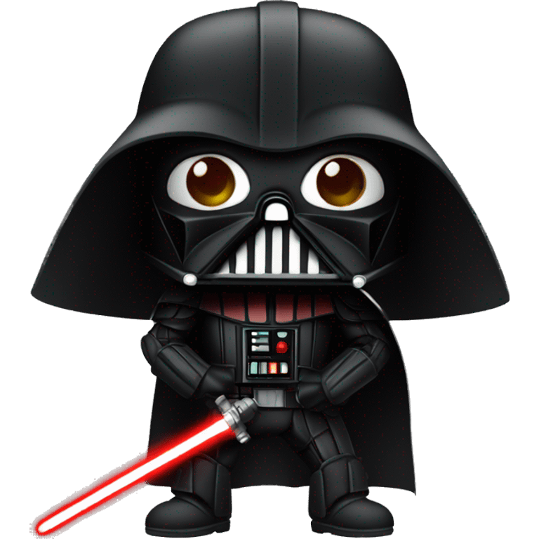 Dark Vador avec son sabre laser rouge e emoji