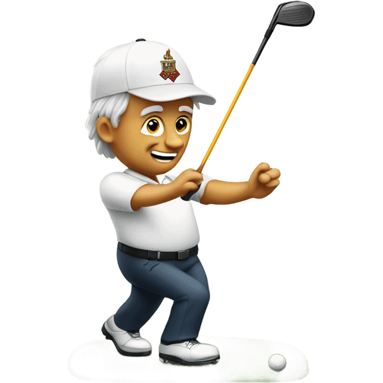 A norwegian freemason playing golf emoji