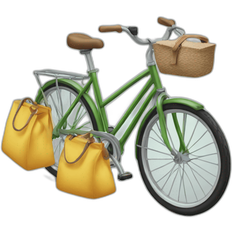 bike with bags emoji