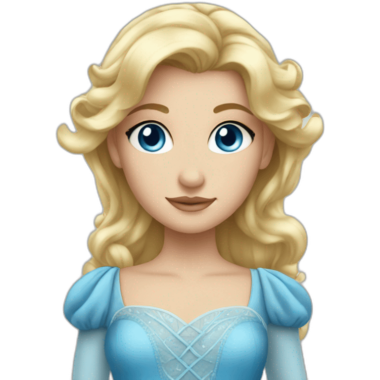 blonde princess blue eyes emoji