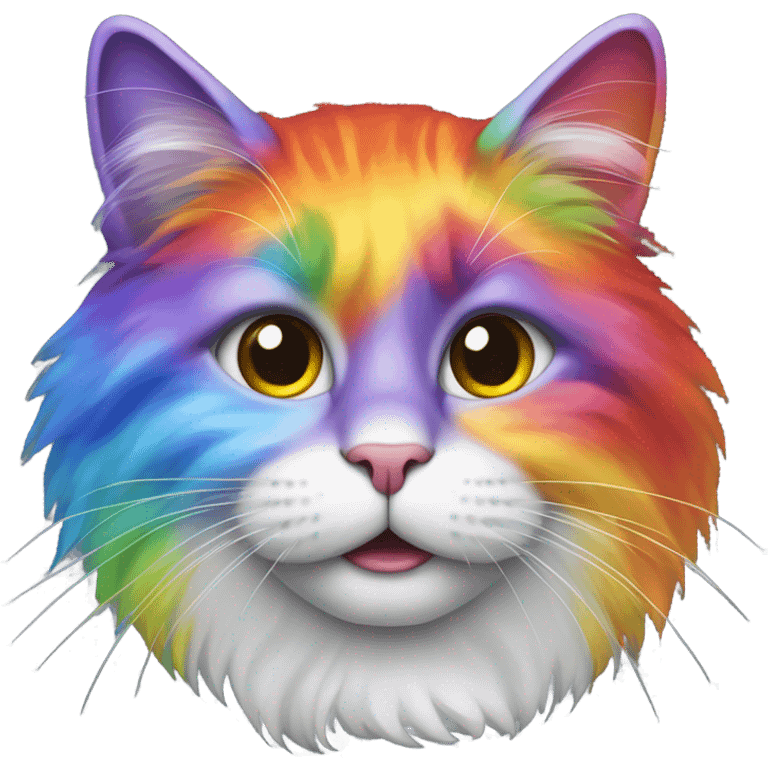 Rainbow cat emoji