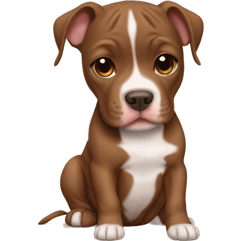 Brown pitbull Puppy emoji