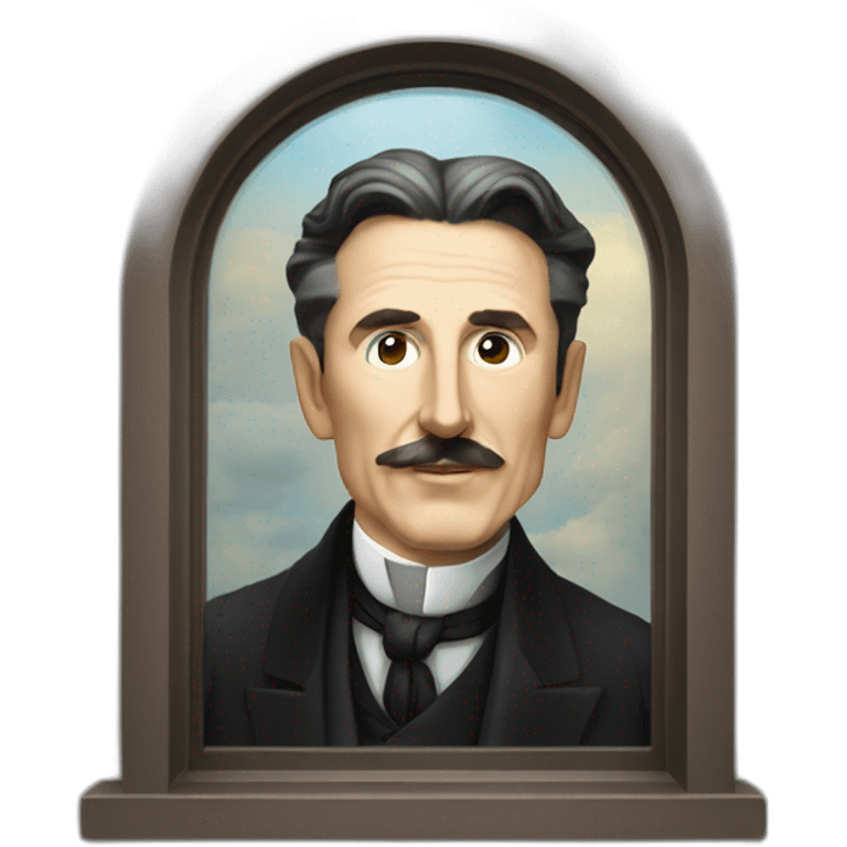 Nicola tesla on the window emoji