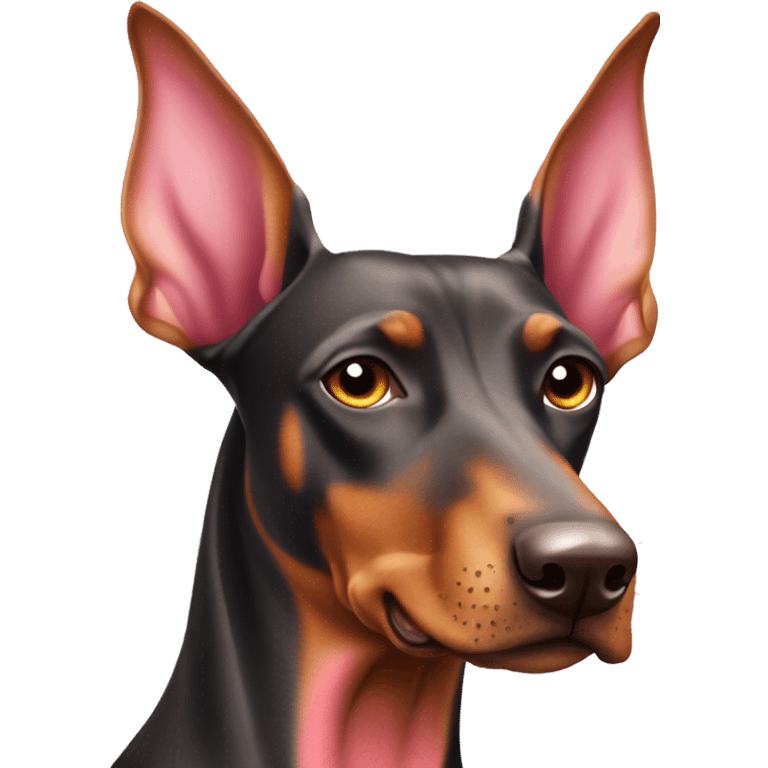 pink glittery doberman pinscher  emoji