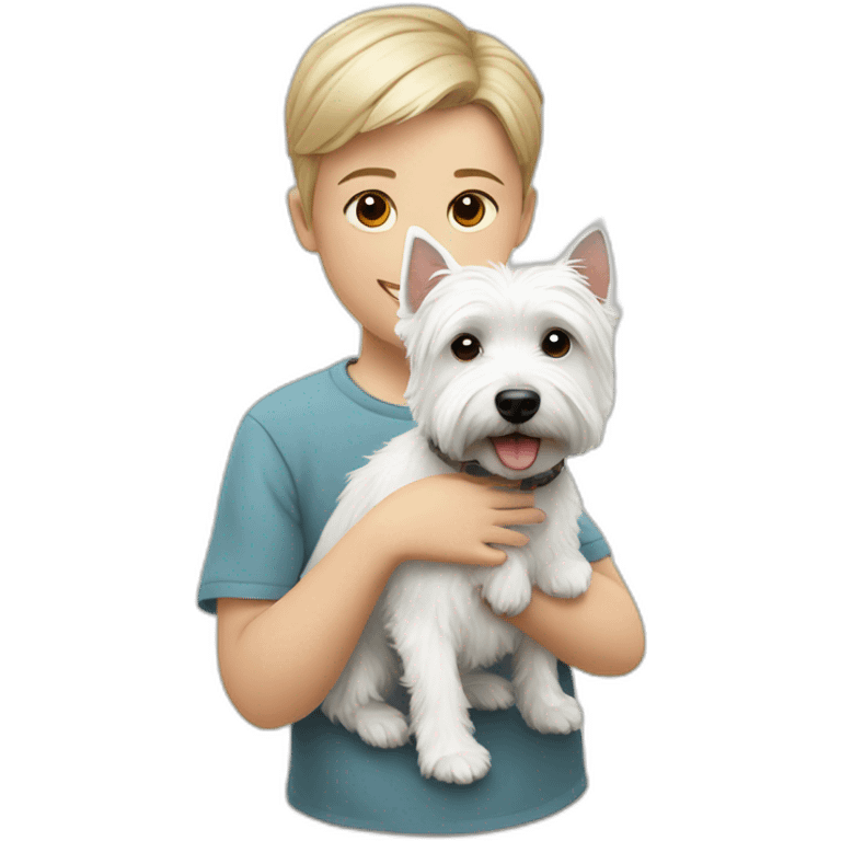 westie with a child emoji