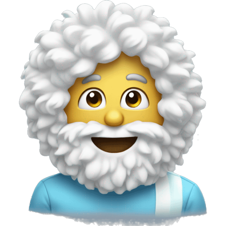 Create a fluffy toothpaste character  emoji