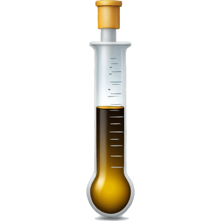 heavy crude oil in testing tube emoji