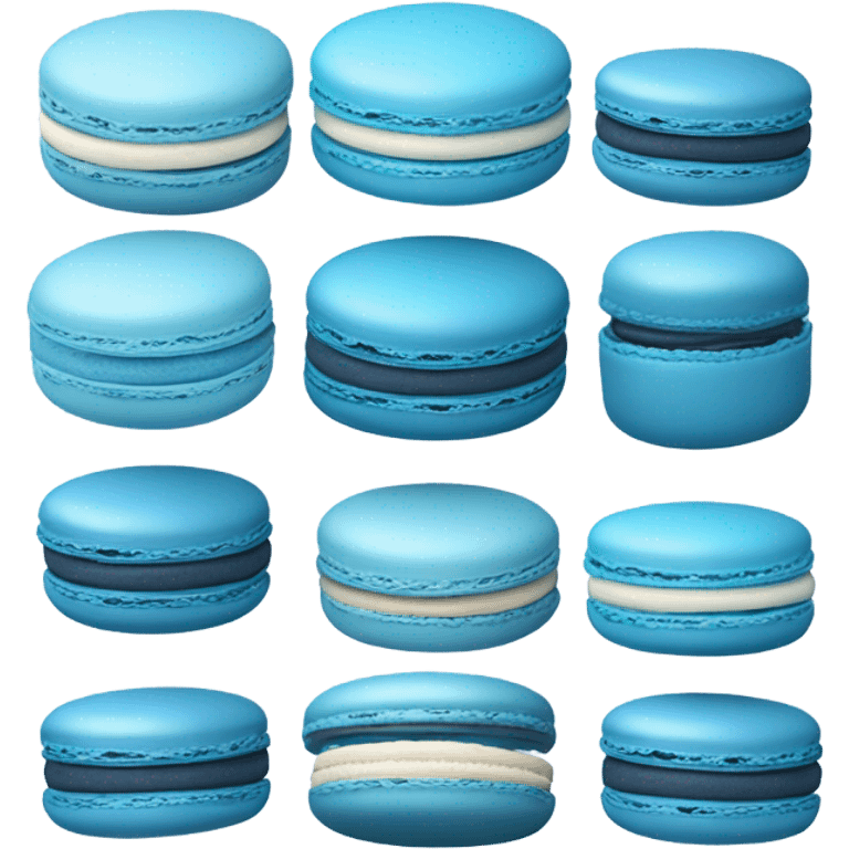 macrons recru in blue colour emoji