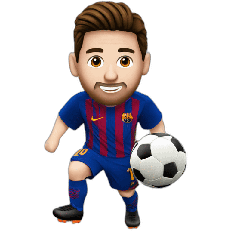 Messi with 8 ballon d’ors emoji