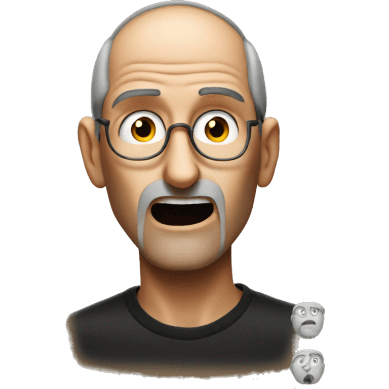 steve jobs shocked with open mouth  emoji