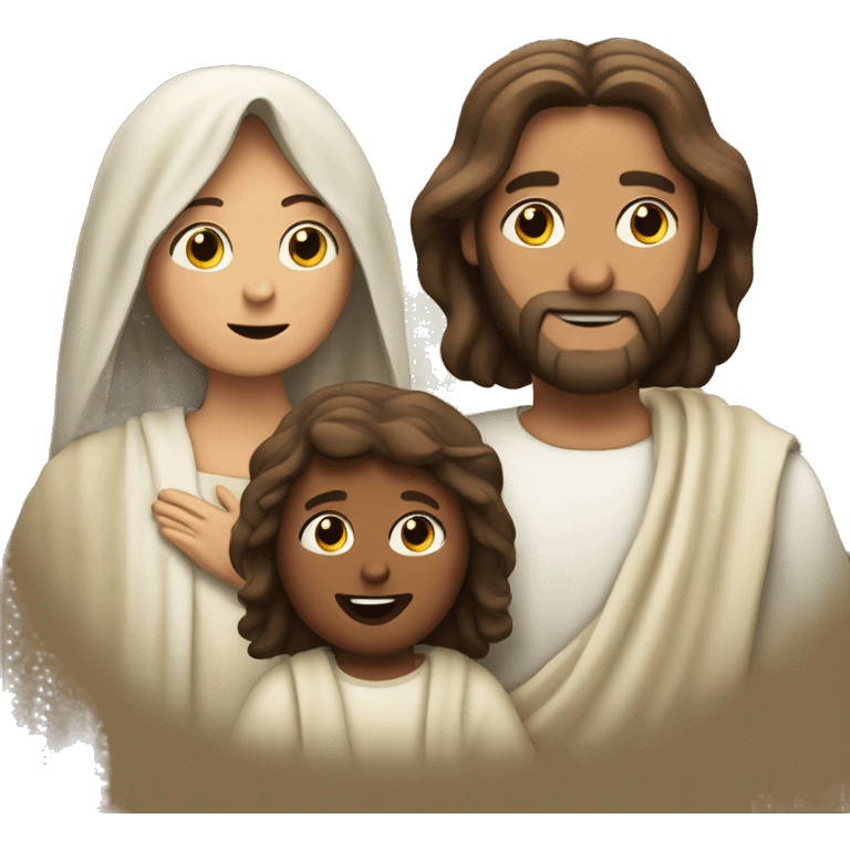 Jesus with Joseph and mary emoji