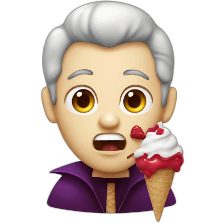 Dracula eat ice cream emoji