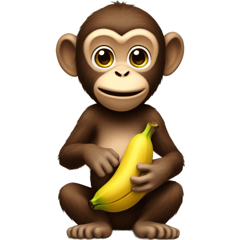 ￼Monkey holding a banana emoji