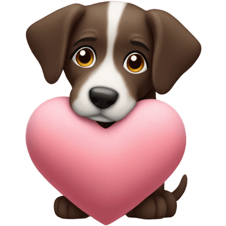 dog hugs toy heart emoji