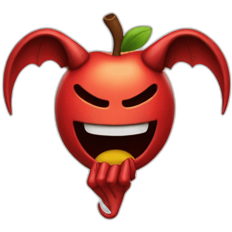 devil smiling in the apple style emoji