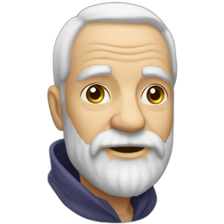 Un vieux barbu chauve emoji