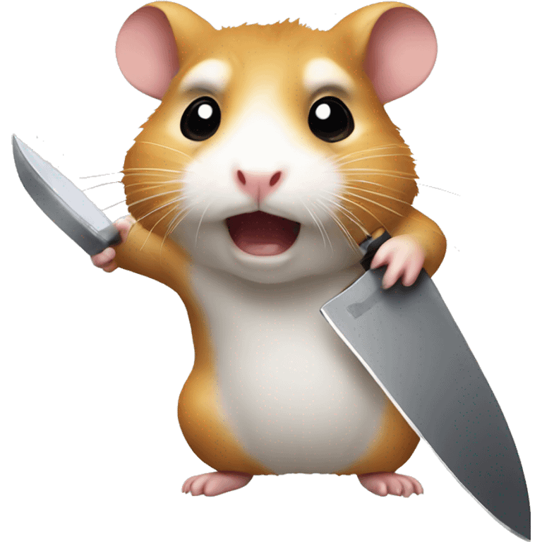 Hamster with knife emoji