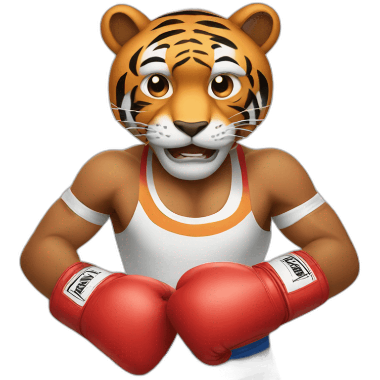 boxing  Tiger champion  emoji