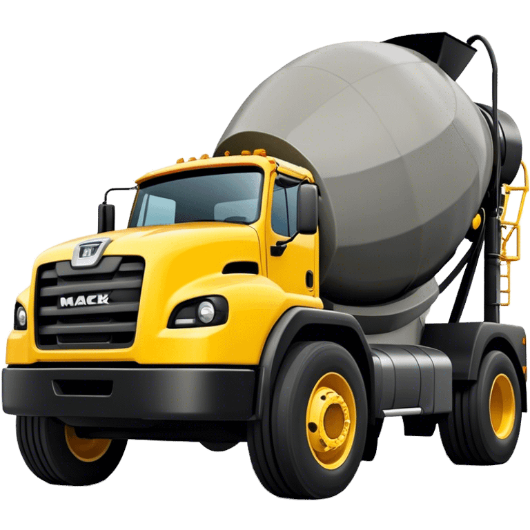 Cement Mixer - Mack Granite (Model Year: 2022) (Iconic colour: Yellow and black) emoji