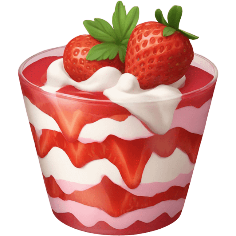 strawberry parfait emoji