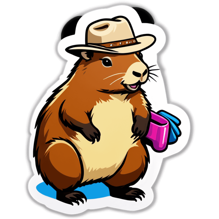 Cowgirl capybara emoji