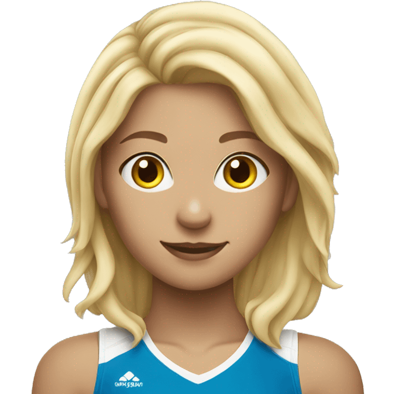 summer olympics blonde girl playing volleyball emoji