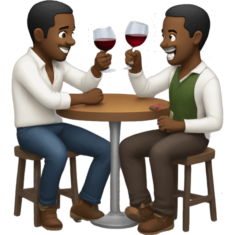 Best friends drinking wine emoji