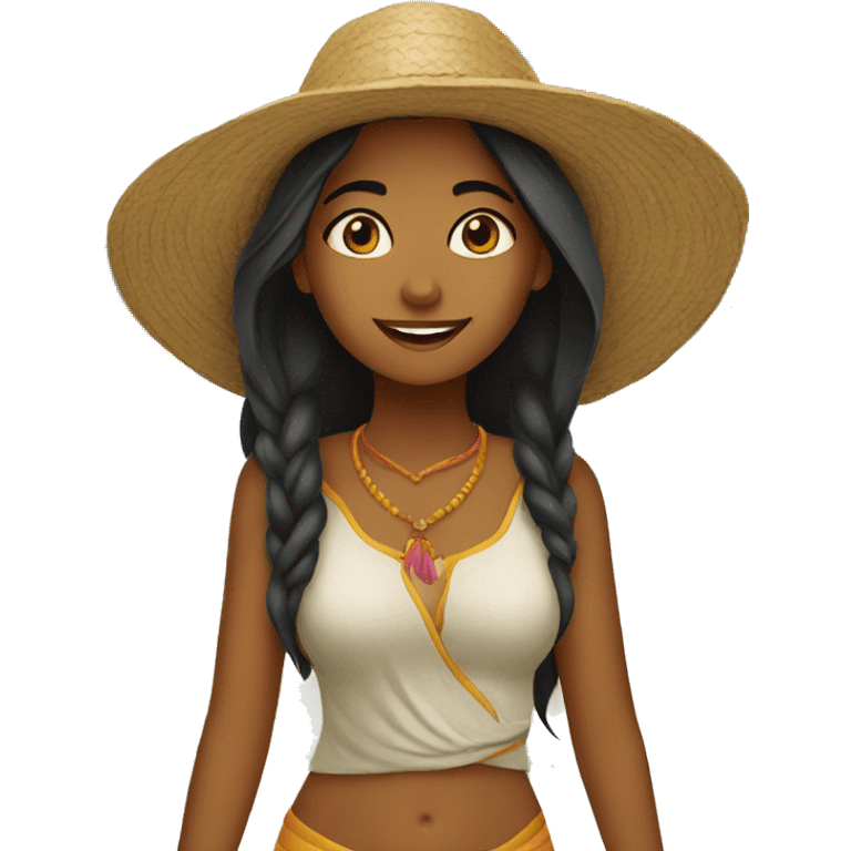 Indian girl vacation emoji