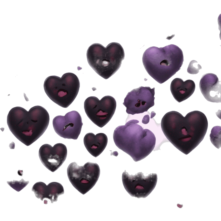 Goth heart emoji