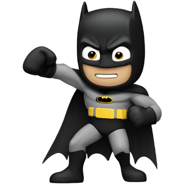 Batman winding up a punch emoji