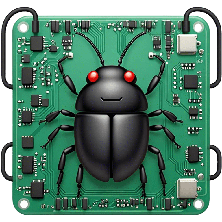 Circuit board bugs emoji