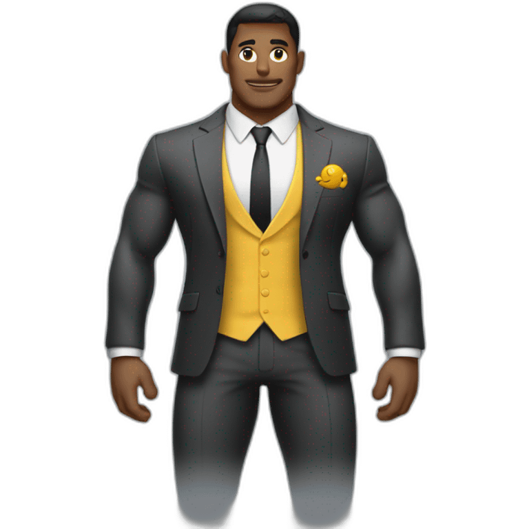 Bodybulder with suit emoji